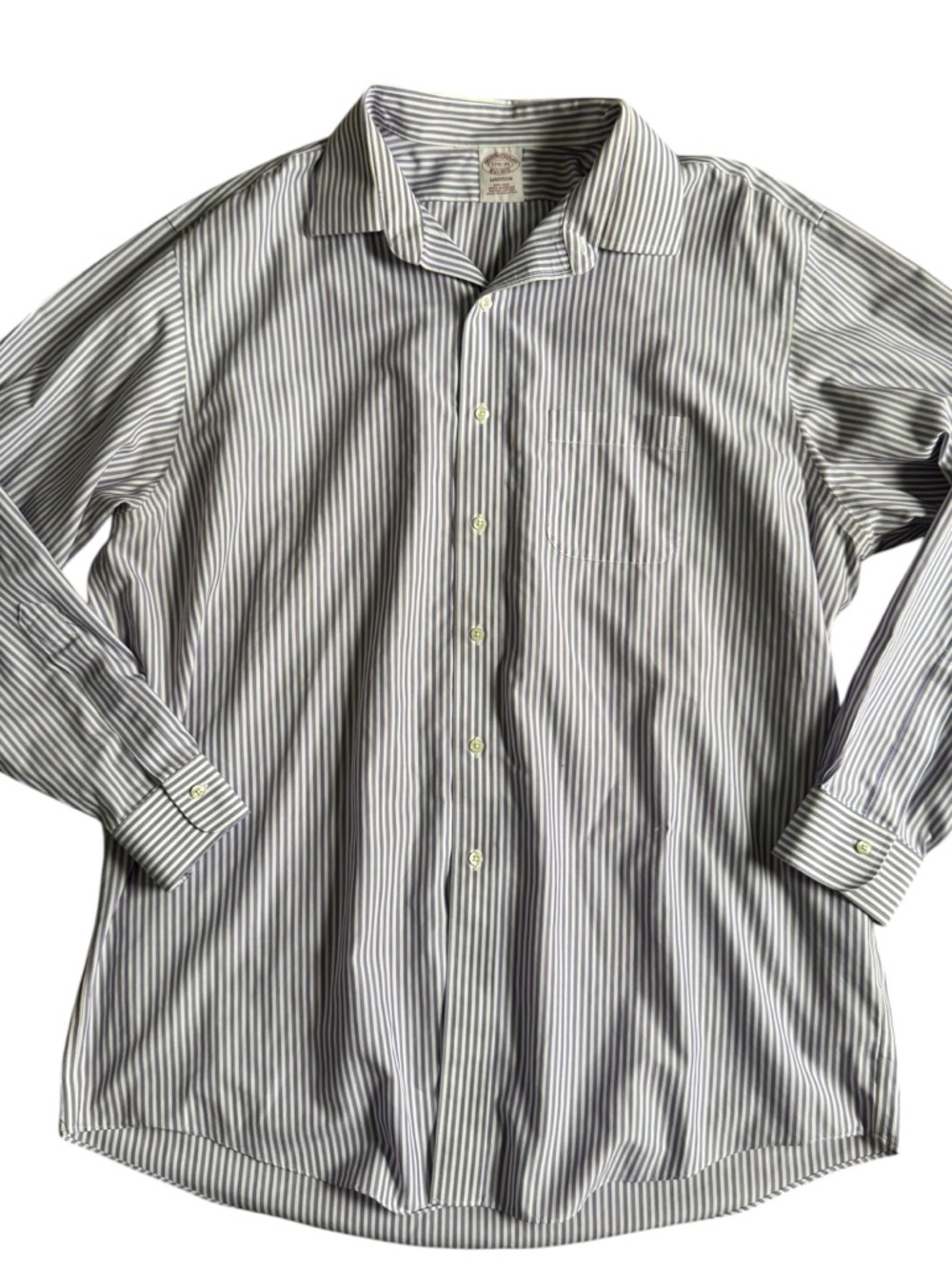 Brooks Brothers Men's Striped Dress Shirt - White & Purple